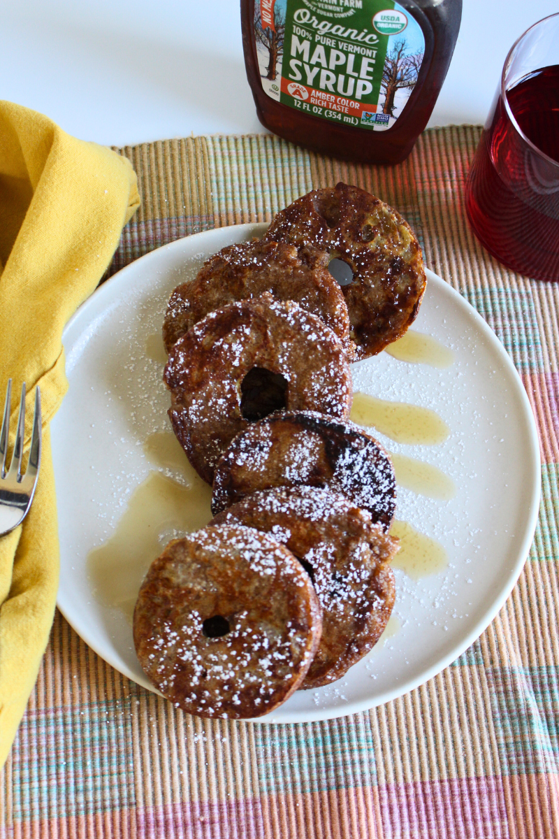 Donut French Toast with Maple Syrup