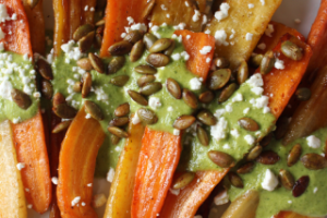 BMF_MapleRoastedCarrotsWithHerbyGreenSauce